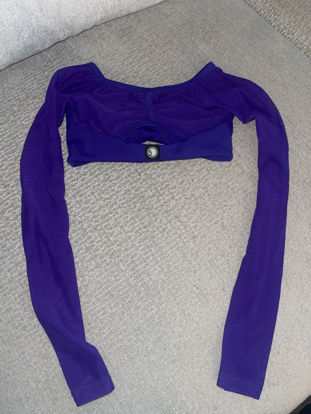 FIVE- Purple Long-Sleeve Crop Top youth large